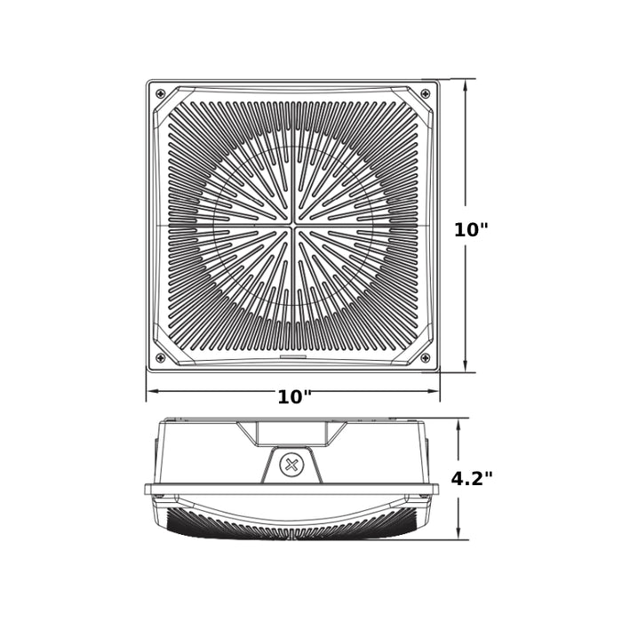 LEDvance 10" 40W/50W/75W LED Performance Class Dual Selectable Canopy Light