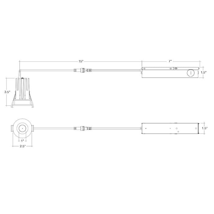 Envision LED LED-DLJBX-1RG 1" Round SnapTrim-Line LED Smooth Downlight