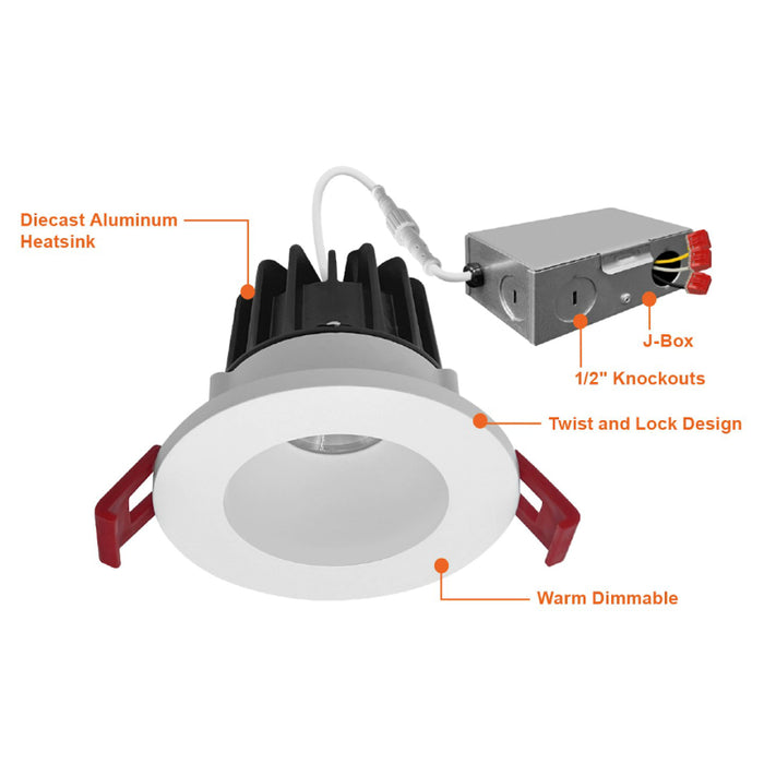 Envision LED LED-DLJBX-2 2" Round SnapTrim-Line LED Smooth Downlight