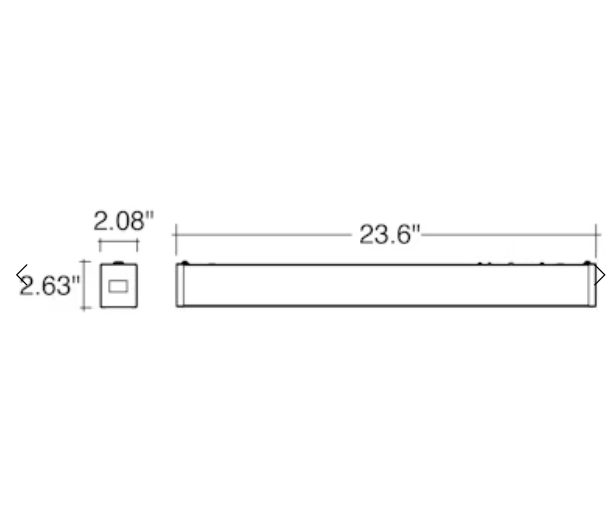 Envision LED-UDL2 2Ft 5CCT C-Line Suspended Linear w/ Uplight White 120-277V