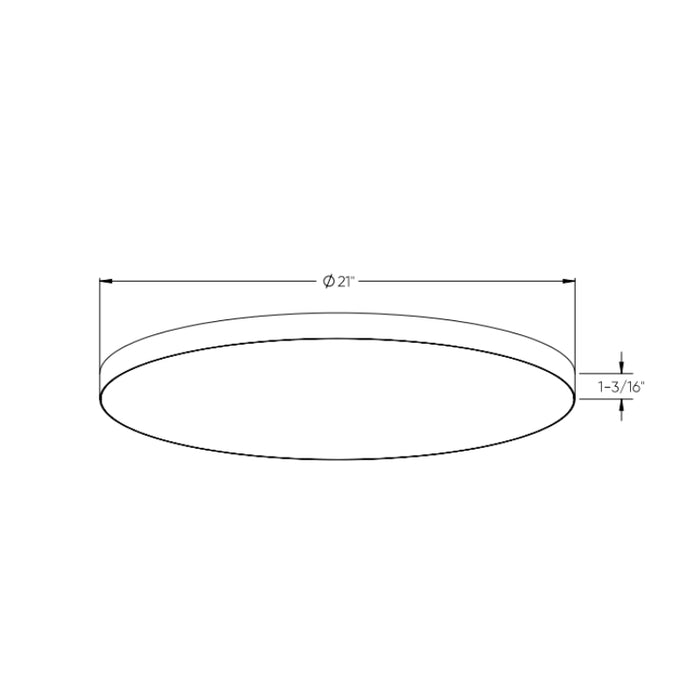 Dals TLFM21-CC Fusion 21" LED Flush Mount, 5CCT Selectable