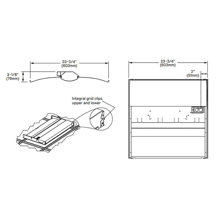 Day-Brite CFI 2FGXG30L FluxGrid 2x2 LED Troffer with Interact Pro Scalable, 3000 Lumen