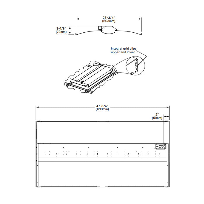 Day-Brite CFI 2FGXG42B-4 FluxGrid 2x4 LED Troffer, 4200 Lumen Base Configuration, Chicago Plenum rated