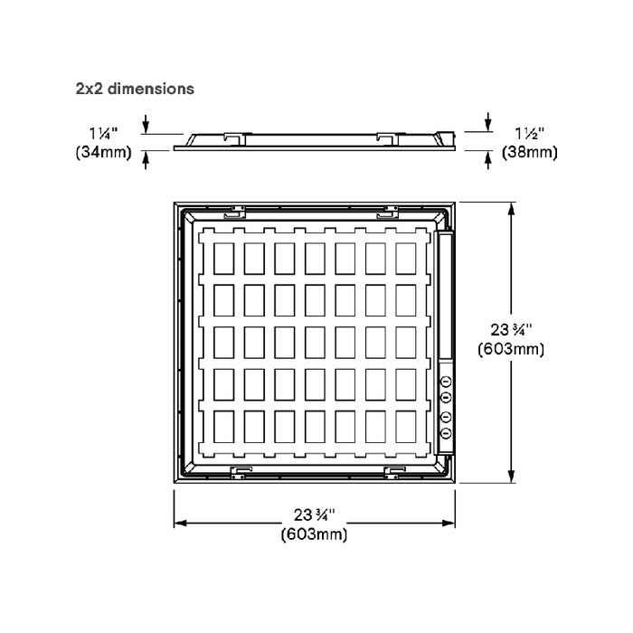 Day-Brite CFI 2SBP3040L8CS-2 FluxPanel 2x2 LED Backlit Panel, 3CCT & Lumen Selectable