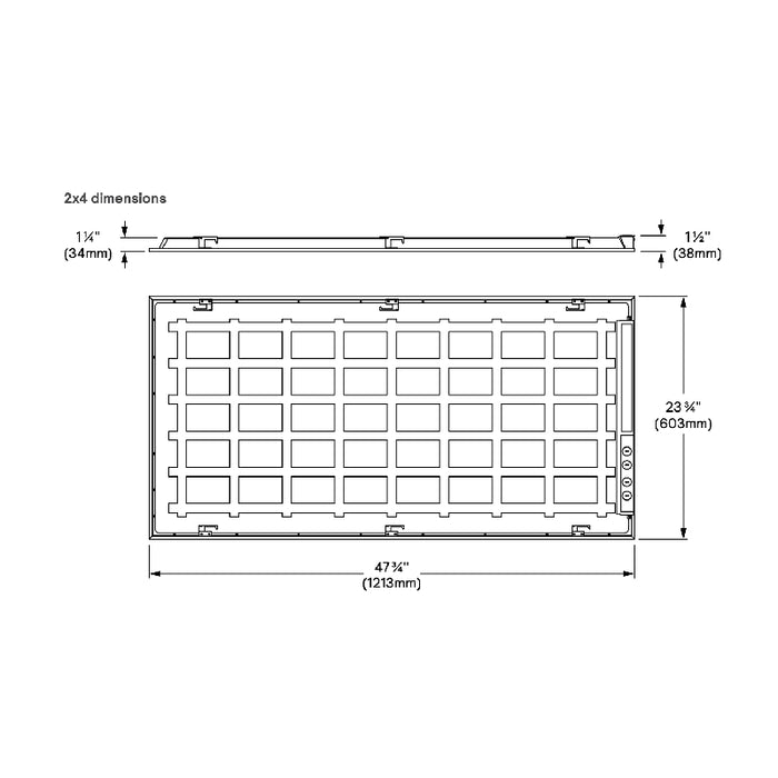 Day-Brite CFI 2SBP3550L8CS-4 FluxPanel 2x4 LED Backlit Panel, 3CCT & Lumen Selectable