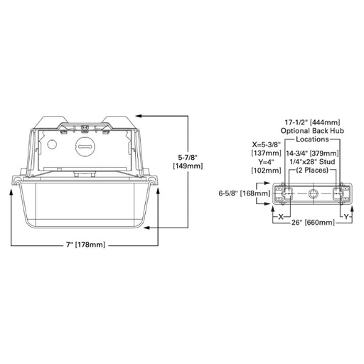 Metalux 2VT2 2-ft LED Industrial Vaportite, 3000lm