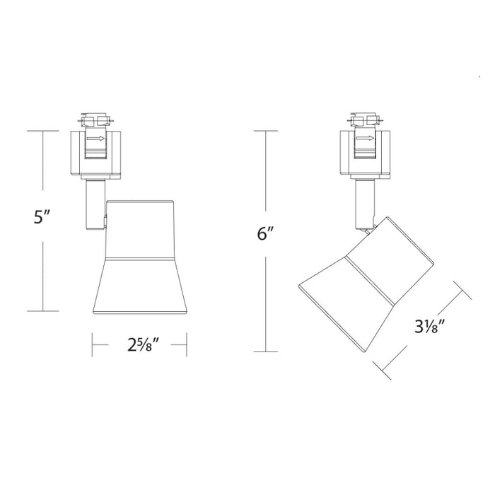 WAC J-5010 Solo 9W LED Track Head, J Track