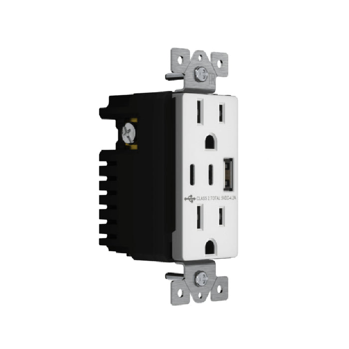 Enerlites 61501-1A2C4 Type-A/C USB Charger Receptacle