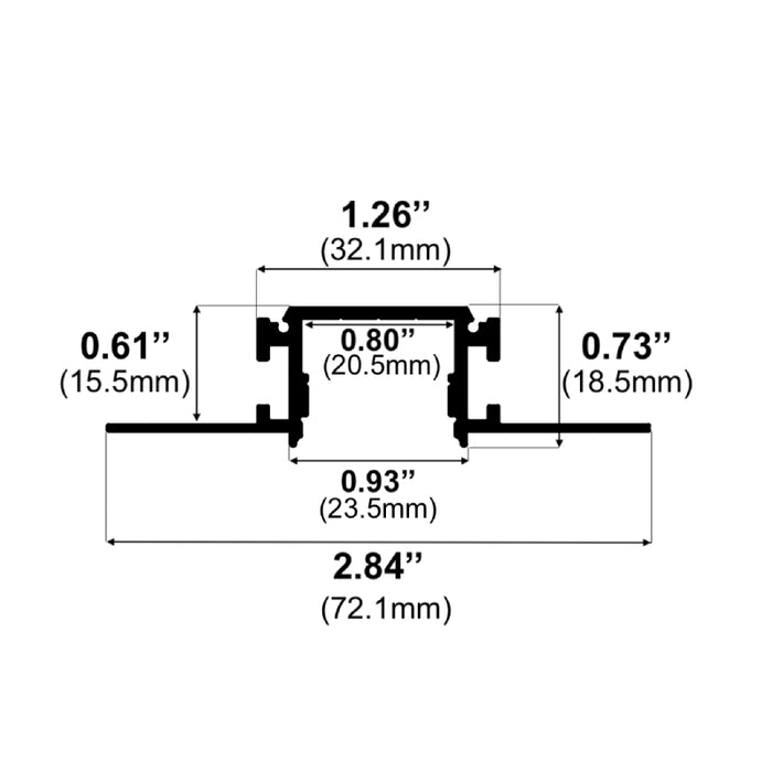 Alberko 620ASL 10-ft Trimless Mud-In LED Channel