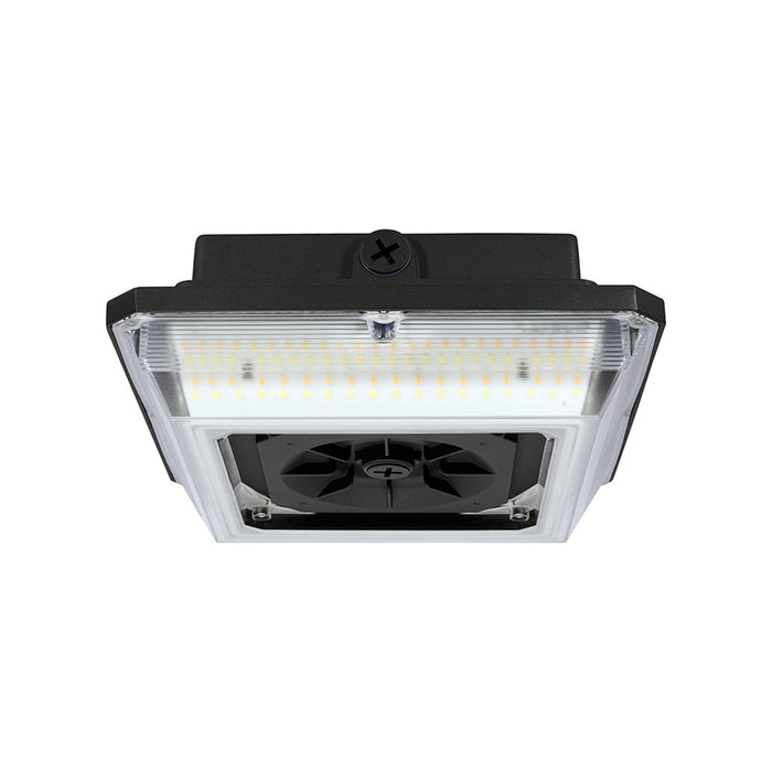 Nuvo 10" Square 60W/75W/90W LED Wide Beam Angle Canopy Light, CCT Selectable