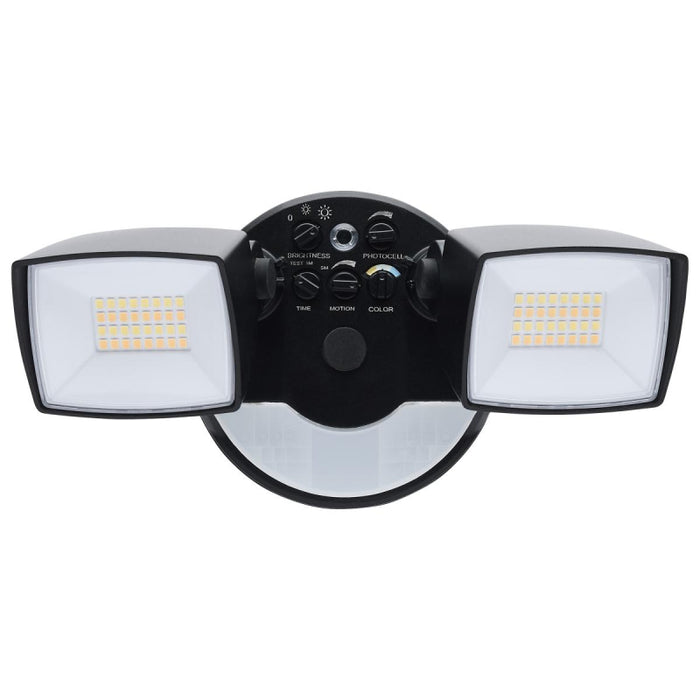 Nuvo 17W/25W 2-Head LED Security Light with Nightlight