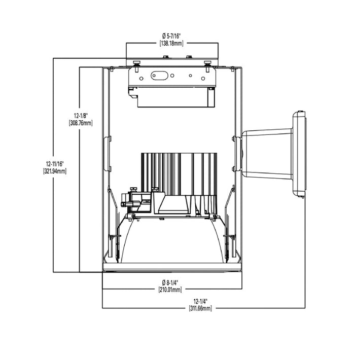 Halo Commercial HCC8W 8" Wall Mount Cylinder