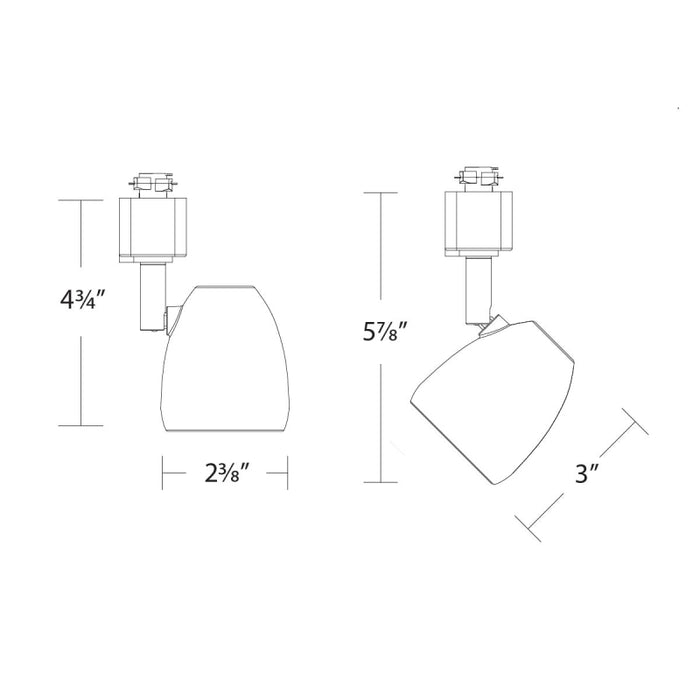 WAC J-7010 Bullet 9W LED Track Head, J Track