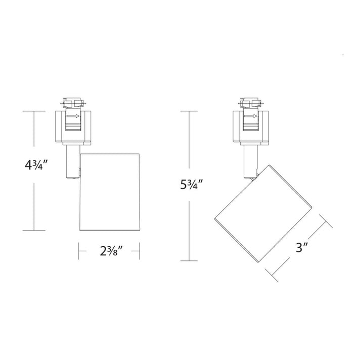 WAC L-8010 Charge 9W LED Track Head, L Track