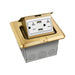 Enerlites 961243-C-USB Square Pop-Up Floor Box Kit with 2.1A USB Charger, Brass