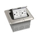 Enerlites 961243-S-GFCI Square Pop-Up Floor Box Kit with 20A GFCI Receptacle, Nickel