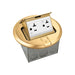 Enerlites 961501-C Round Pop-Up Floor Box Kit with 20A Decorator Duplex Tamper & Weather Resistant Receptacle, Brass