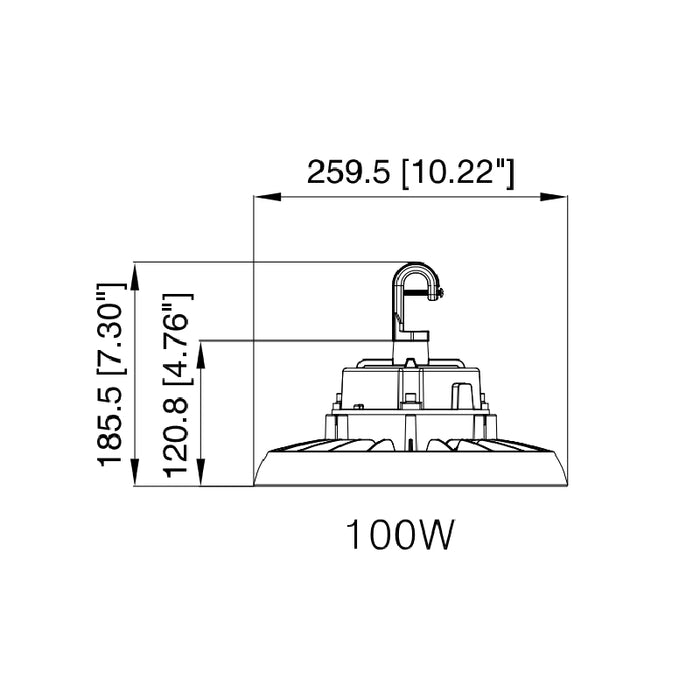 Albeo ARC 100W LED Round High Bay, 14000lm, 4000K