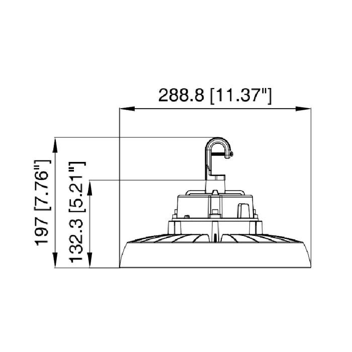 Albeo ARC 144W LED Round High Bay, 277-480V, 18000lm, 5000K