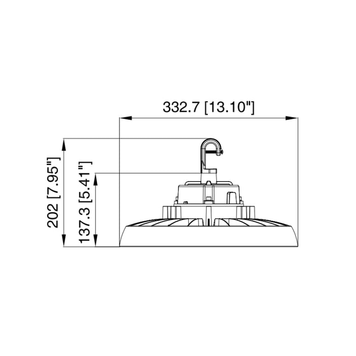 Albeo ARC 200W LED Round High Bay, 277-480V, 25000lm, 4000K