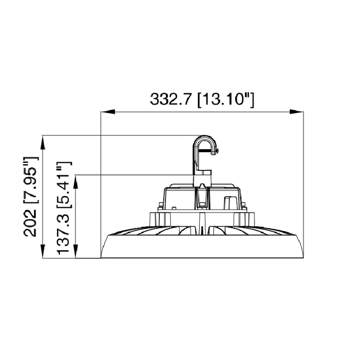 Albeo ARC 240W LED Round High Bay, 120-277V, 33600lm, 4000K