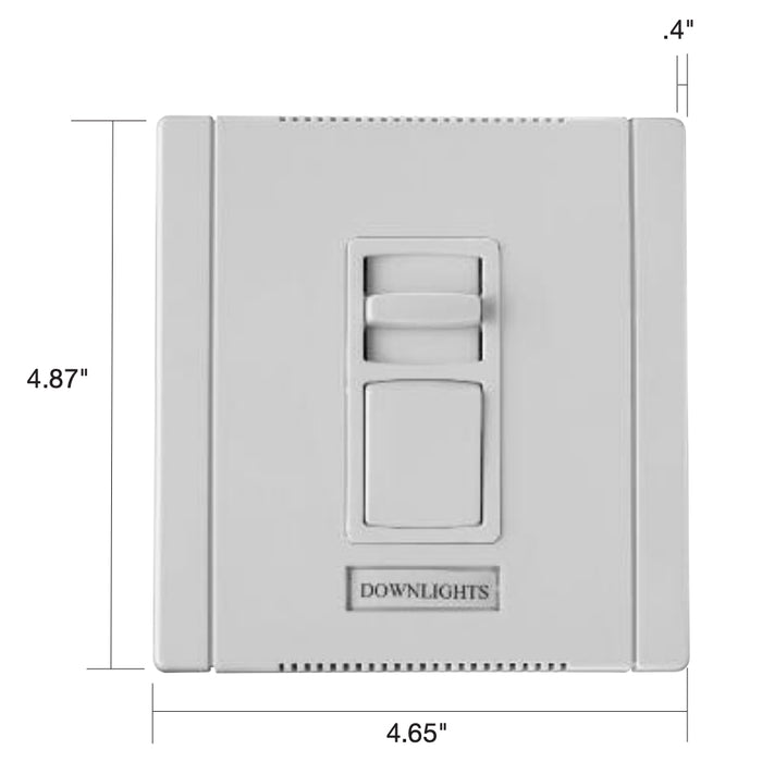 Wattstopper CDFB7277NA Electronic Single Pole Slide Dimmer, 2 Wire Slide-to-OFF 7A