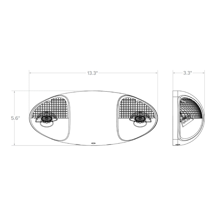 Compass CU2FO Dual Head LED Emergency Light