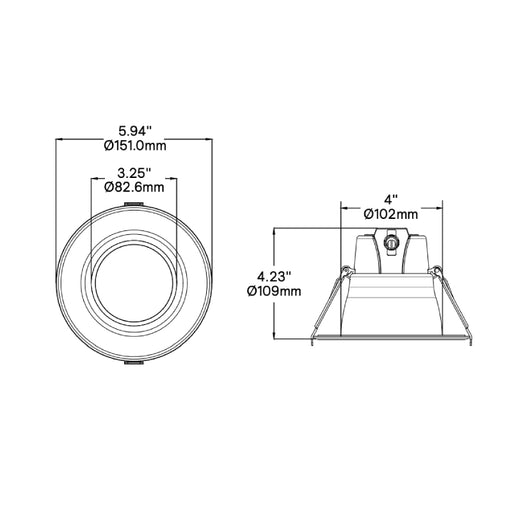 Lightolier CR4RLM 4" Round LED Dual Select Retrofit Downlight, 3CCT Selectable