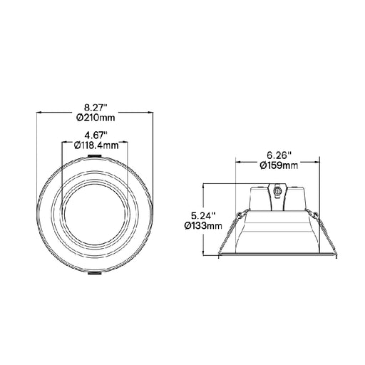 Lightolier CR6RLM 6" Round LED Dual Select Retrofit Downlight, 3CCT Selectable