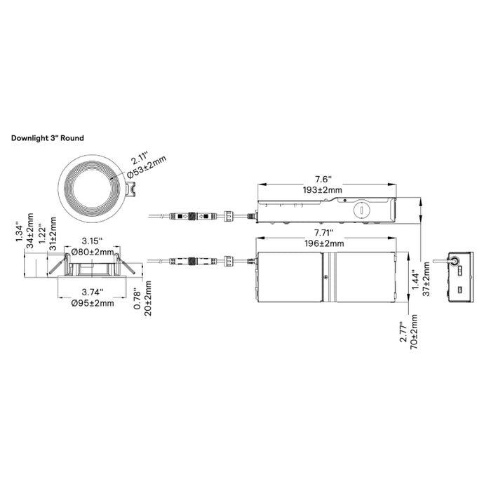 Lightolier DL3R 3" Round LED Downlight, 5CCT & Lumen Selectable