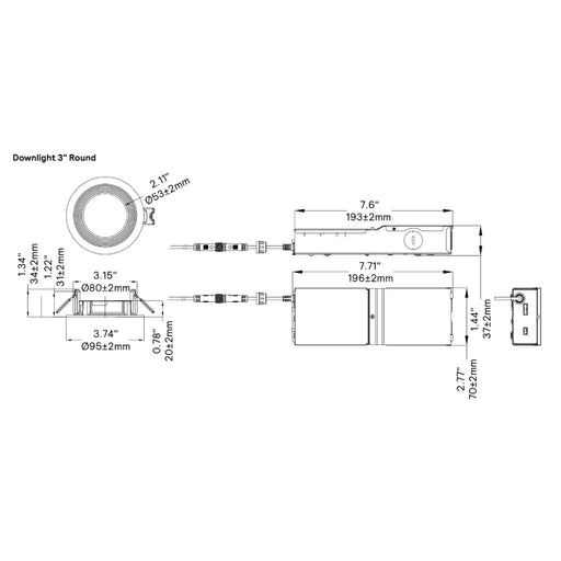 Lightolier DL3R 3" Round LED Downlight, 5CCT Selectable, 400 lm