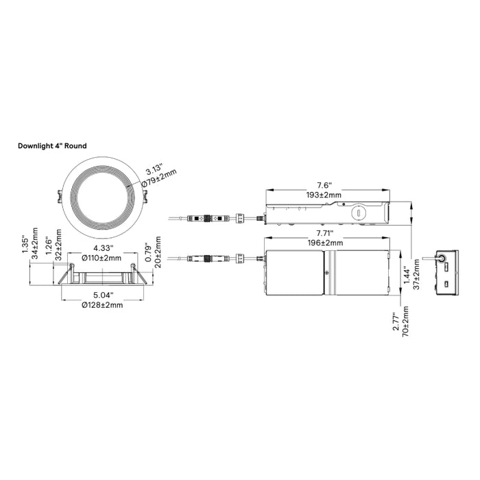 Lightolier DL4R 4" Round LED Downlight, 5CCT &Lumen Selectable