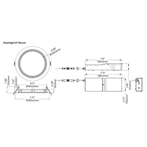 Lightolier DL6R 6" Round LED Downlight, 5CCT Selectable, 1100 lm