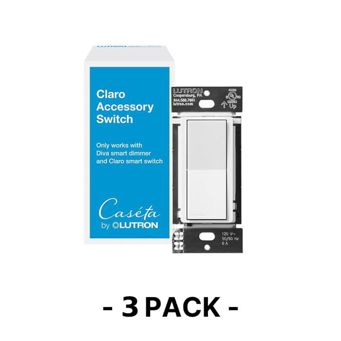 Lutron DVRF-AS Claro Smart Accessory Switch, only for use with Diva Smart Dimmer Switch/Claro Smart Switch