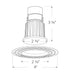 Elco E1L61 Oak 1" Trimless Round Recessed Downlight, Dim to Warm