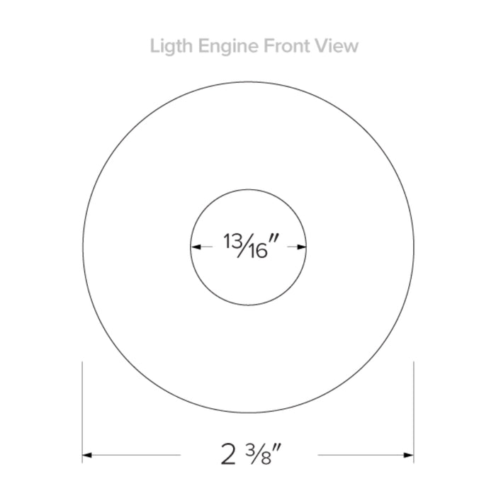 Elco E1L61 Oak 1" Trimless Round Recessed Downlight