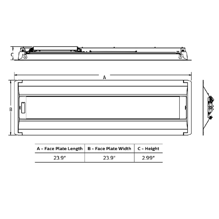 Philips EvoKit Click 2x2 LED Retrofit Kit, Lumen & 3CCT Selectable