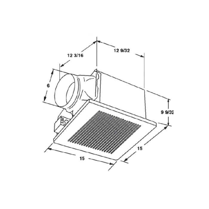 Panasonic FV-30VQ3 WhisperCeiling 290CFM Spot Ventilation Fan