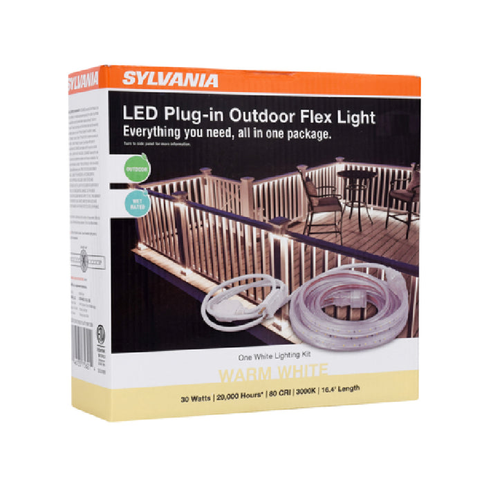 LEDvance 75623 30W LED Plug-In Outdoor Flex Light, 16.4ft, 6500K