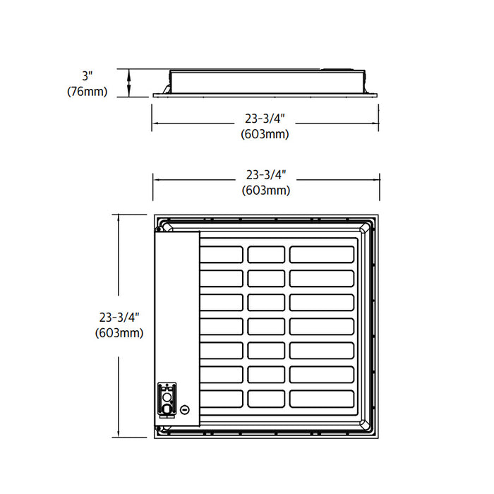 Day-Brite CFI 2FPZ20L FluxPanel 2x2 LED Flat Panel, 2000 Lumen