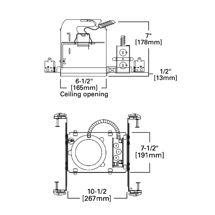 Halo H7ICAT 6" IC New Construction Incandescent Housing, 60-Pack