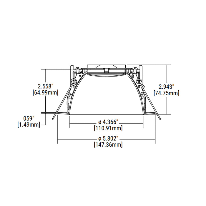 Halo HCD4TSQH 4" Square Reflector, Medium Distribution