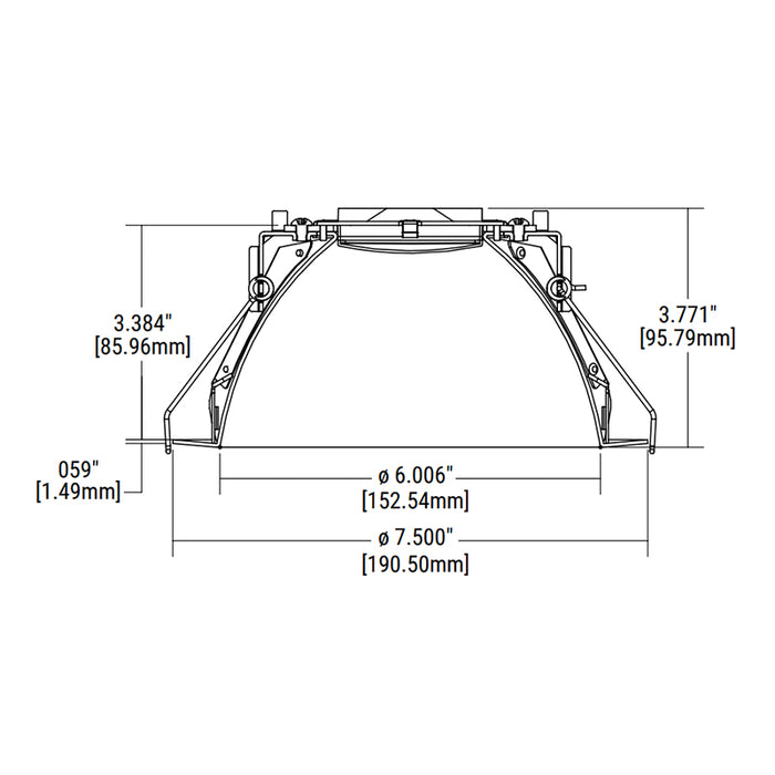 Halo HCD6TSQH 6" Square Reflector, Medium Distribution