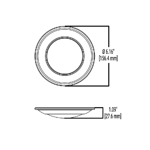 Halo HLS4 4" Surface Mount LED Disk Light, 5CCT Selectable