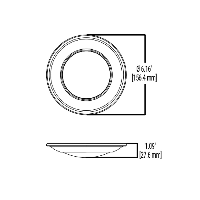 Halo HLS4 4" Surface Mount LED Disk Light, 5CCT Selectable