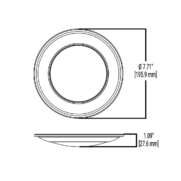 Halo HLS6 6" Surface Mount LED Disk Light, 5CCT Selectable