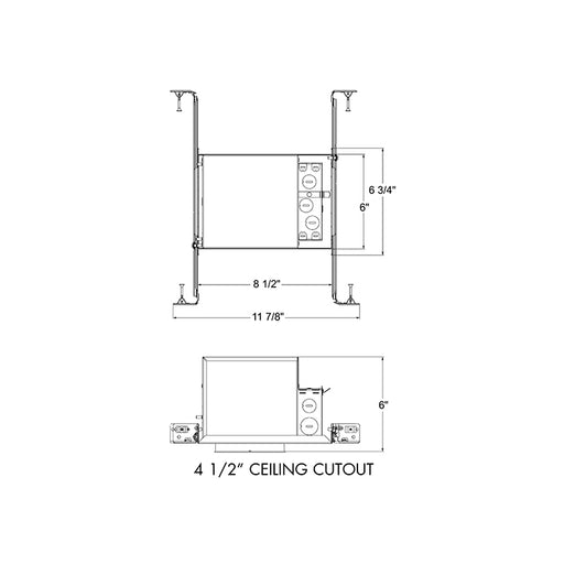 Juno IC4AL 07LM 4" Round LED Internally Adjustable New Construction Housing, Universal Driver 120-277V