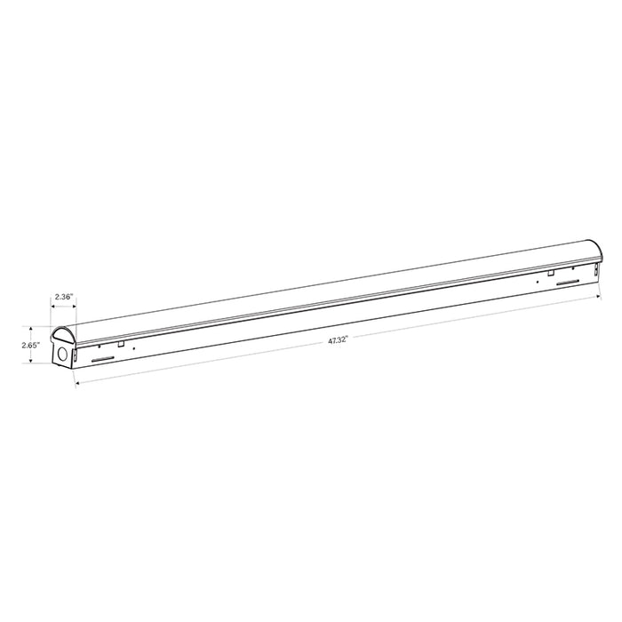 Keystone KT-MSLED44PS-4-8CSA-VDIM 4-ft LED Micro Strip Fixture, Power & CCT Selectable