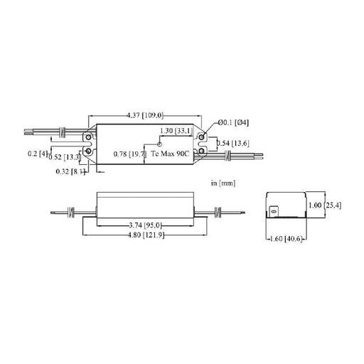 Hatch LC22 LC Series 22W Constant Current LED Driver, Phase Dimming, 500mA