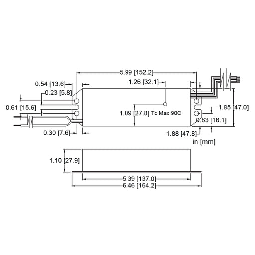 Hatch LC36-G L Series 36W Constant Current LED Driver, 0-10V Dimming, 1050mA